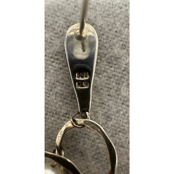 Robert Lee Morris Handmade Silver and Cultured Pearl Earrings - Picture 5 of 10